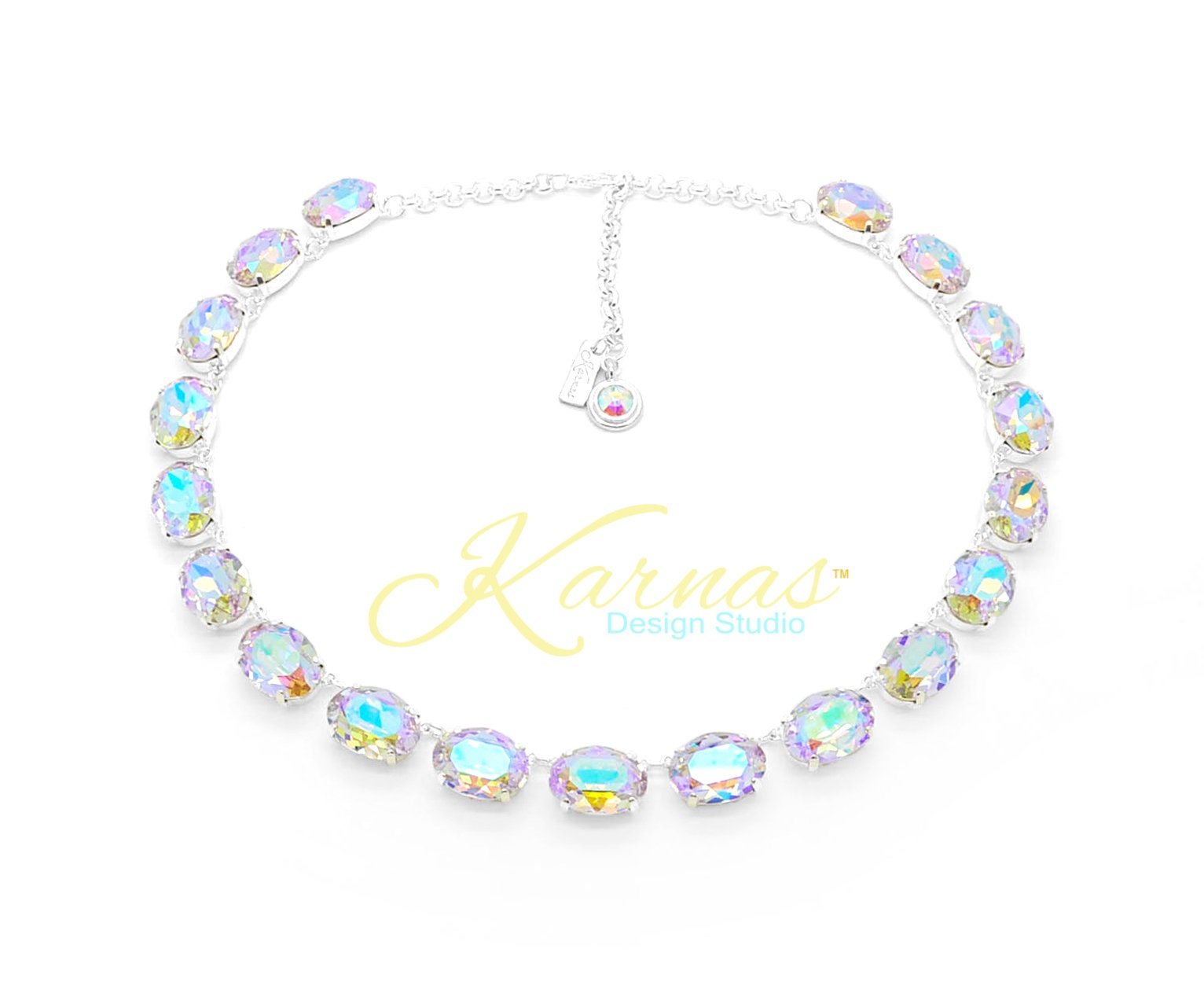 La Belle poque Pink Powder Puff 18x13mm Necklace K.d.s. Premium Crystal Choose Your Finish Karnas Design Studio Free Shipping