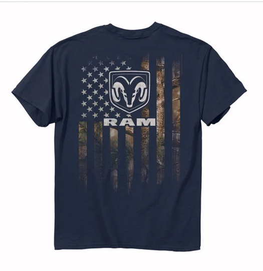 Ram U.s. Flag Camo Short Sleeve T-Shirt