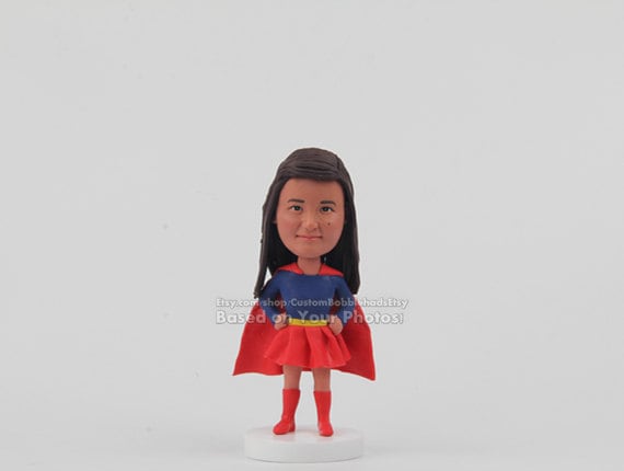 Birthday Present Ideas - Kids Gifts, Custom Gift For Daughter, Girls, Birthday Present, Ideas Superhero Bobblehead Dolls