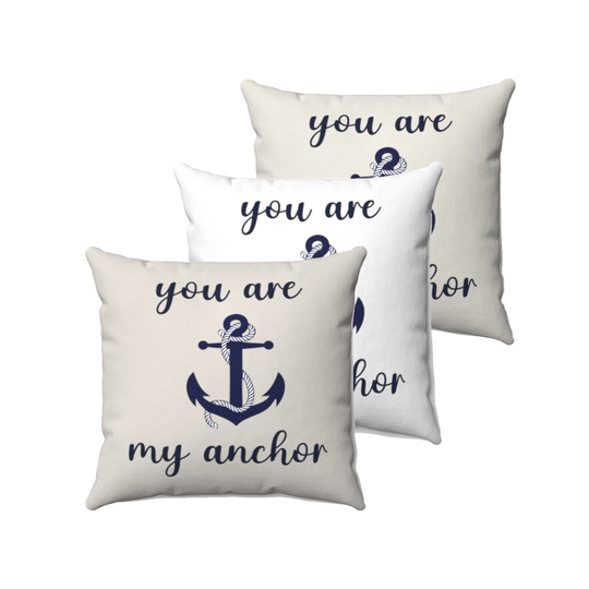 Custom You Are My Anchor Pillow, Valentine's Day Gift, Personalized Boat Gift For Sailor, Nautical For Him, Her, Pillow