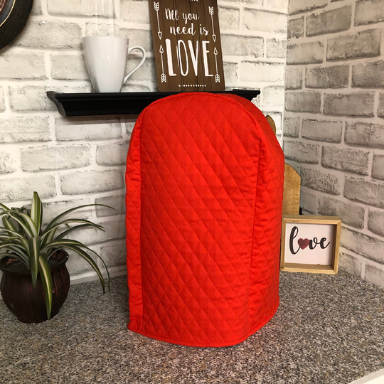 Blender Cover Red Quilted Fabric Juicer Dust Ready To Ship Next Business Day