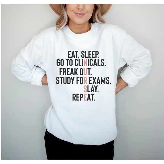 Nursing Student Sweatshirt, No Sleep Money Life Sweater, Cute School Gift, Shirt
