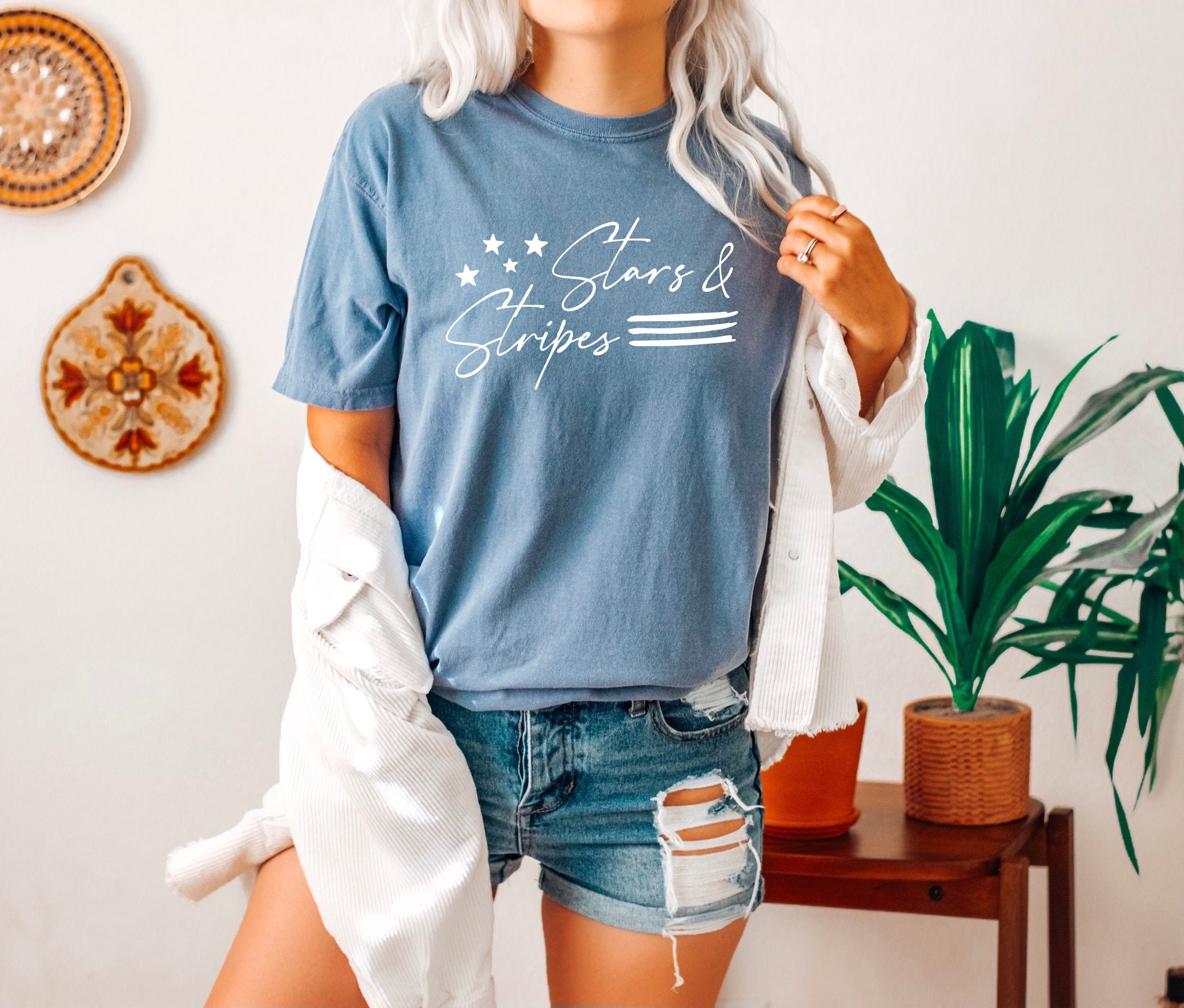 Stars & Stripes, Fourth Of July Shirt, 4Th Memorial Day Funny Tee, Patriotic Shirt
