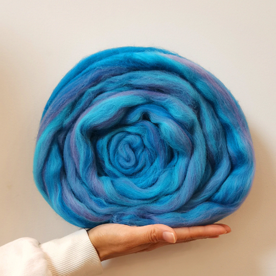 50G Fine Wool Roving For Felting - Blended Mix Color Fibers Spinning, Wet Felting, Needle Crafts | No. 21