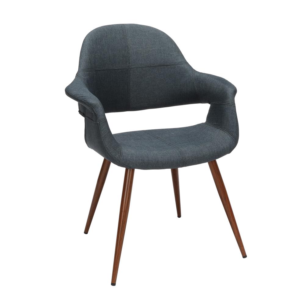OFM Set of 2 161 Collection Traditional Polyester/Polyester Blend Upholstered Dining Arm Chair (Wood Frame) in Blue | 161-FACB-BLU-2