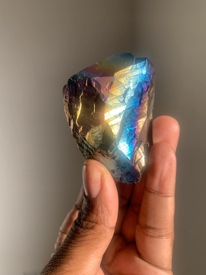 Midnight Aura Quartz Crystal Points | Healing Crystals Stones Chakra Rocks & Minerals Mineral Specimen