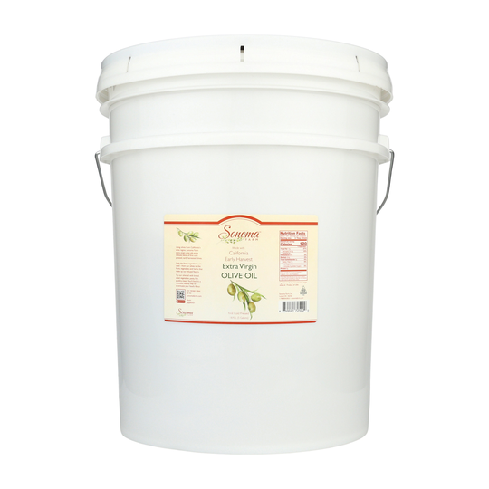 2021 Crop California Extra Virgin Olive Oil Cold Pressed Bulk Pail 5 Gallon/19 Liter - Food Service