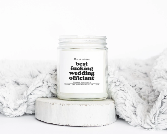 Wedding Officiant Gifts, Soy Blended Wax, Funny Vanilla Scented Candle, Home Decor, Cozy, Unique Idea