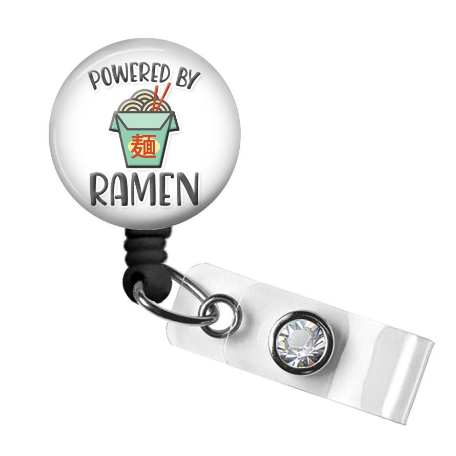 Ramen Noodles Id Badge Reel - Funny Cute Food Student Nurse Holder Med Foodie Gifts
