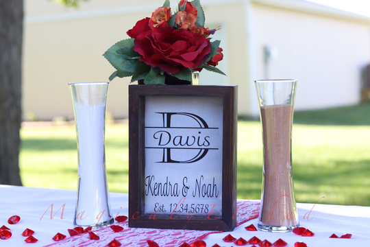 Sand Ceremony Wedding Set | Opt., Rustic Wood Box, Blended Family, Engagement, Anniversary, Gift, Décor, Keepsake B5Os