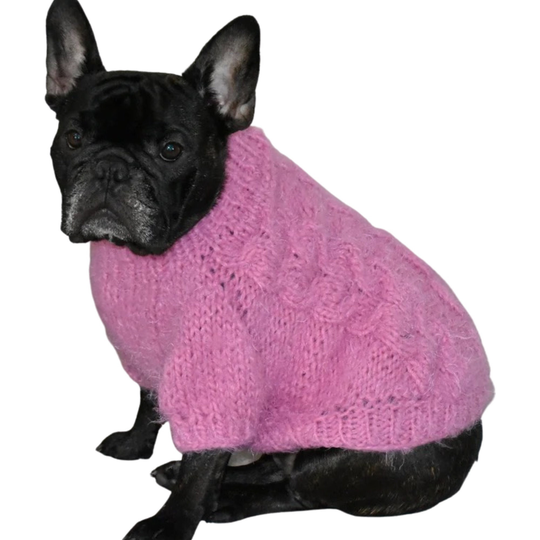 Sale - Pink Wool Blend Sweater, Dog Sweater