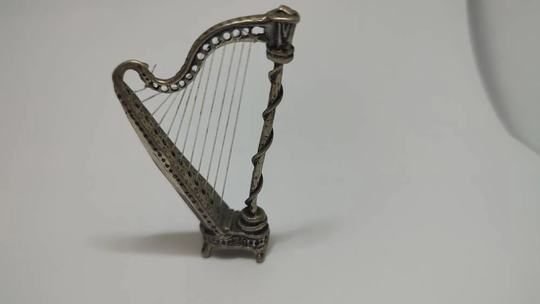 Vintage 800 Silver Miniature Harp