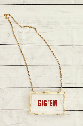 Clear College Gameday Stadium Purse Bag - Game Day Bag, Concert Crossbody