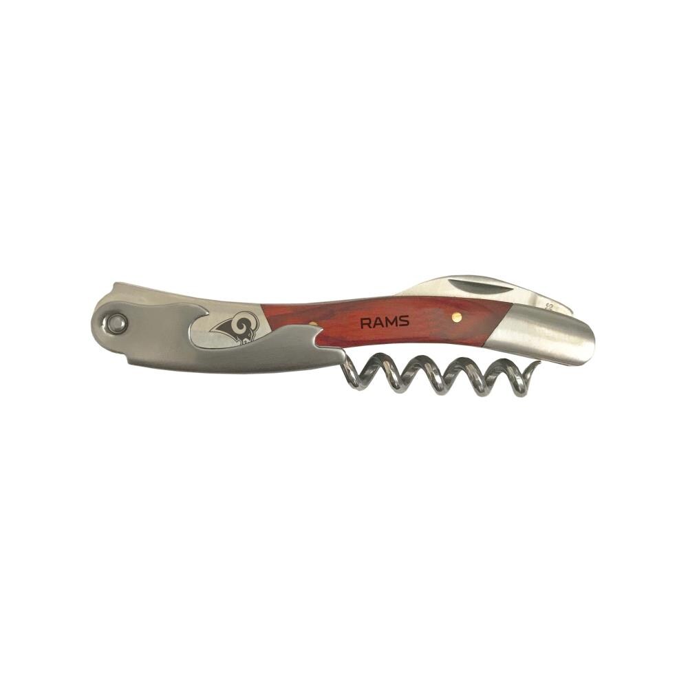 The Sports Vault Los Angeles Rams Wood Manual Handheld Corkscrew Stainless Steel | WONFL26