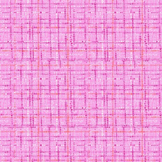 Coco ~ Pink Textured Grid Blender Cotton Fabric, Michael Miller 100% Pink Fabric
