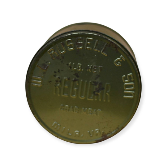 Vintage Crab Tin - W. L. Russell Meat Can From Mila Virginia