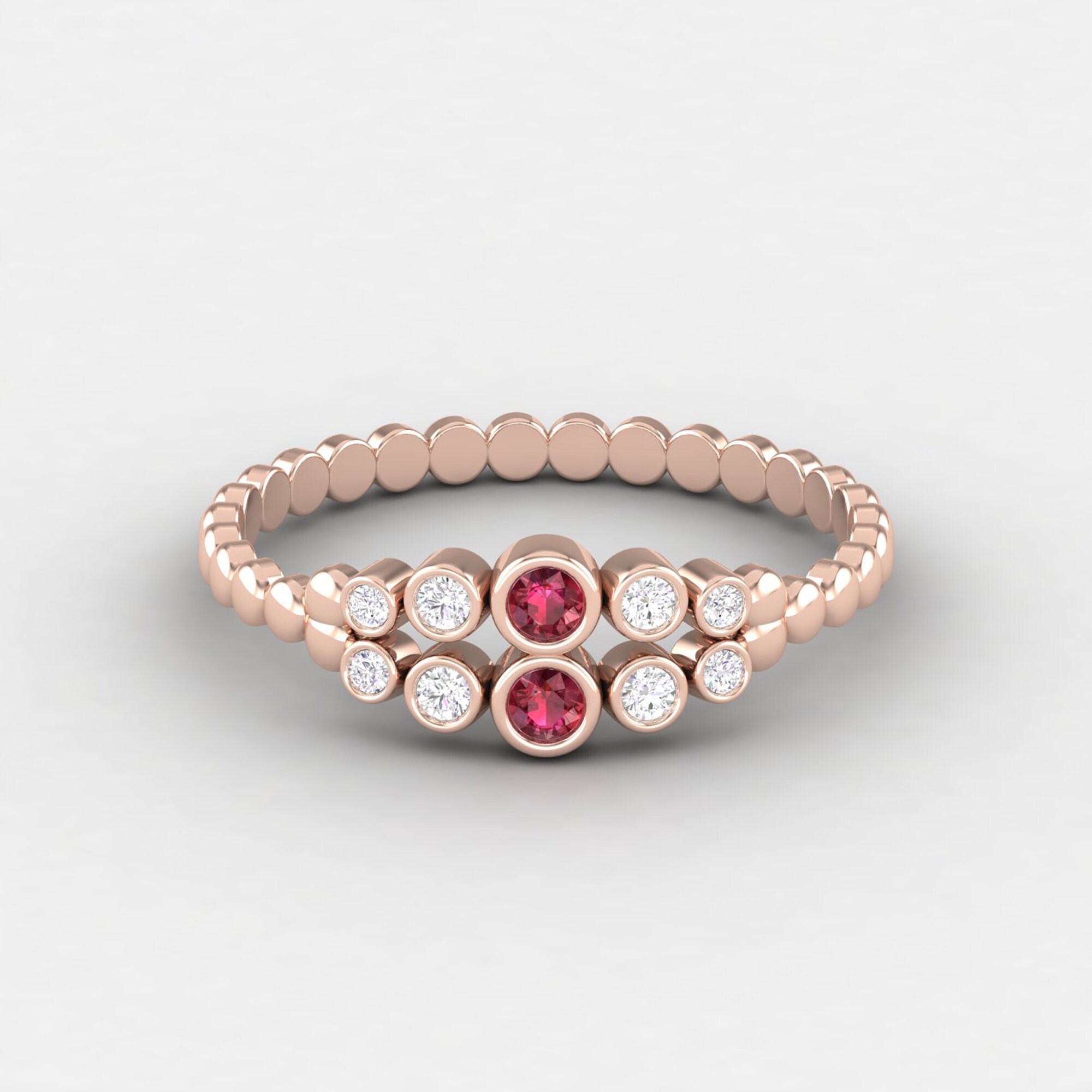Antique Ruby Wedding Ring, Birthstone Jewelry, Vintage Edwardian Engagement Rose Gold Anniversary Gift