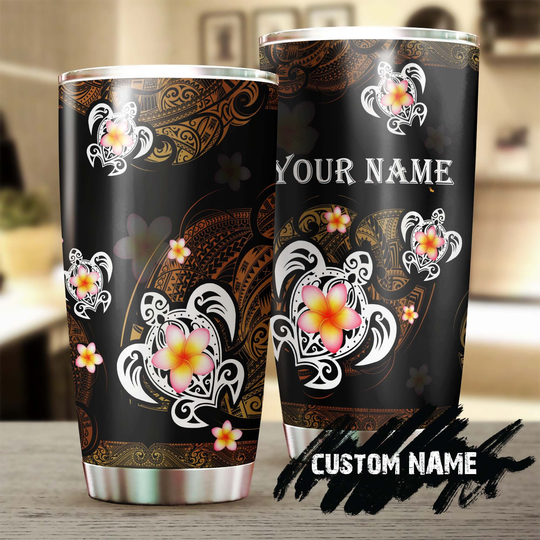 Hawaii Turtle Mandala Tribe Style Personalized Tumbler-Turtle Present-Unique Tumbler-Birthday Christmas Gift For Lover