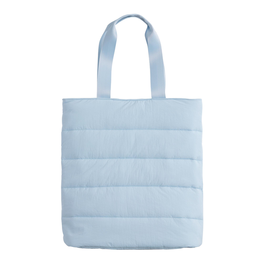 Light Blue Puffer Tote Bag - Nylon by World Market