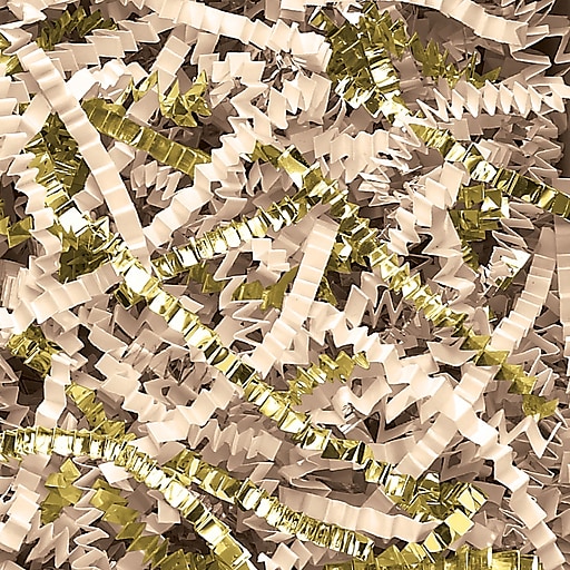 Crinkle Paper Blend, Gold/Vanilla Metallic, 10 Lbs./Case (CPB10KK)
