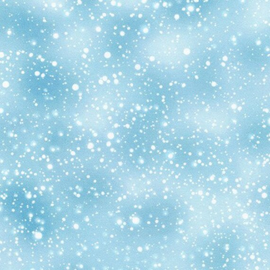 Remnant & Bolt End - Winter Visitors Falling Snow Ahyd-20222-217 Glacier Christmas Blend Robert Kaufman 100% Cotton Woven Fabric