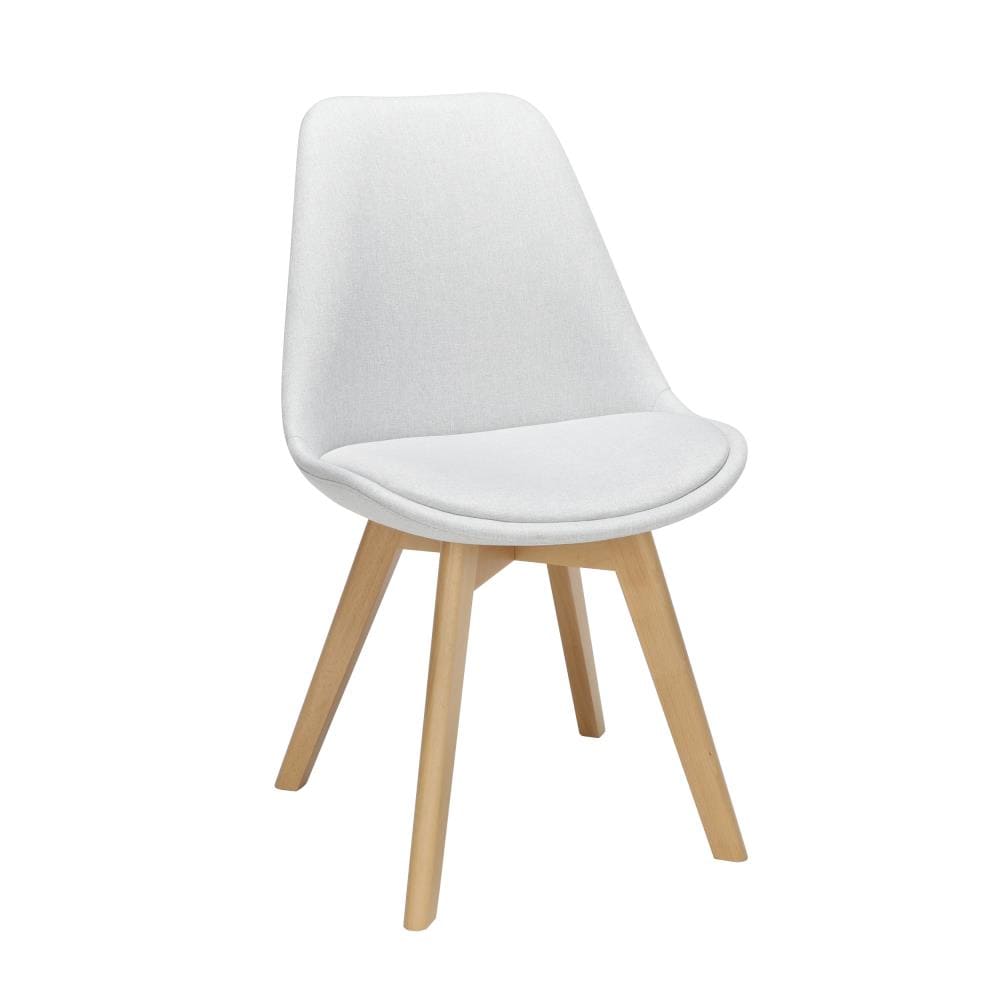 OFM Set of 2 161 Collection Traditional Polyester/Polyester Blend Upholstered Dining Side Chair (Wood Frame) in Gray | 161-F18B-LGRY-2