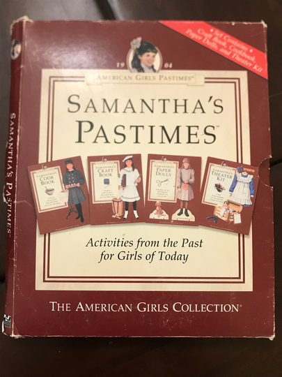 Vintage 1990S American Girl 1904 Samantha's Pastimes Cook Book Craft Paper Dolls & Theater Kit Set Of Four - Pleasant Compant Publications