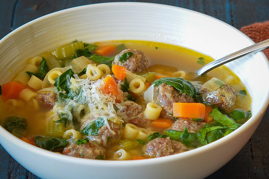 Italian "Meata Balla" With Pasta Soup Mix