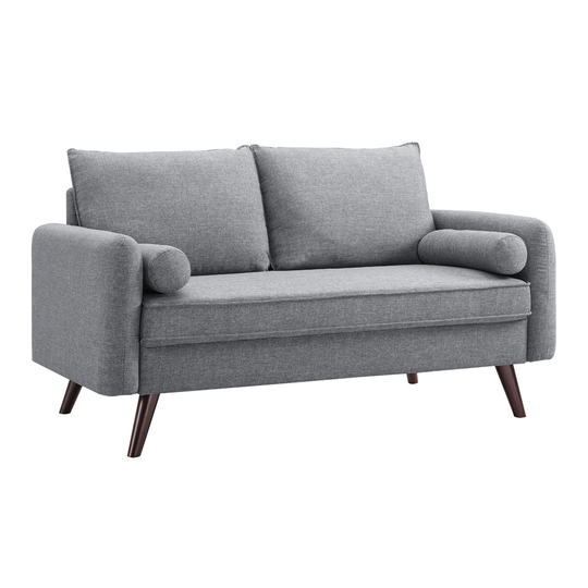 Mid Century Clay Loveseat: Gray by World Market
