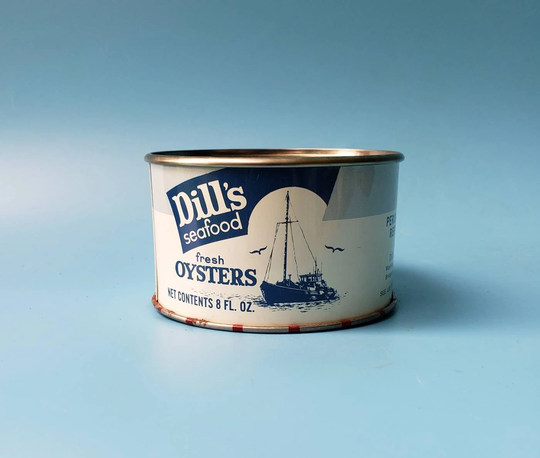 Oyster Can Dills Seafood New Jersey Half Pint