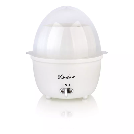 Euro Cuisine Food Steamer Jar & Egg Cooker, White