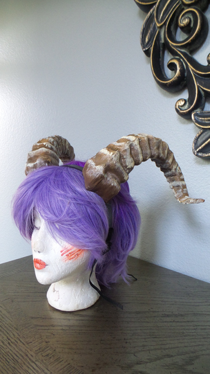 New Arrival Ram Horns Headband 3D Printed Cosplay Capricorn Comicon Fantasy Beastly Wow Large