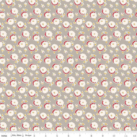 Cook Book Mums Pewter By Lori Holt C11768 | Rbd Vintage Kitchen 100% Cotton in Stock