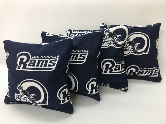 Los Angeles Rams 4 Cornhole Bags Bean Toss Print 2 Sides
