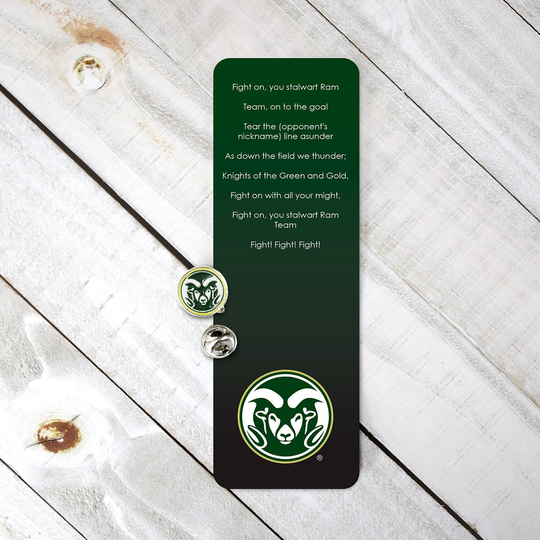 Colorado State University Rams Csu Pin & Bookmark With Fight Song - Officially Licensed Ncaa