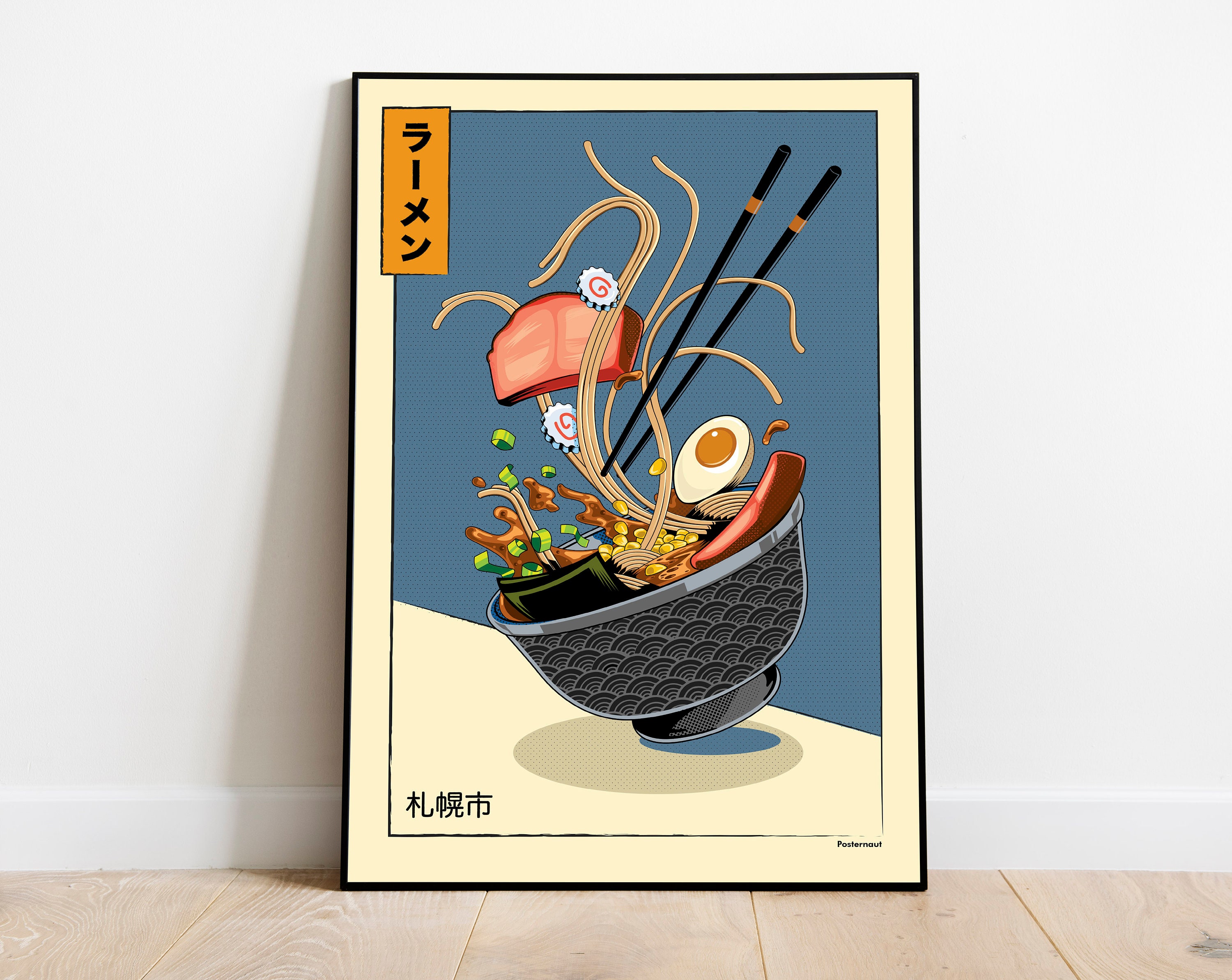 Ramen Ukiyo-E Art Print| Food | Unframed