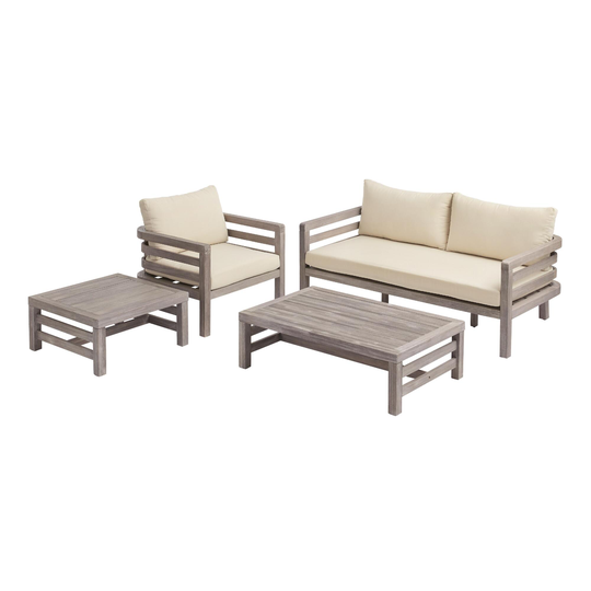 Graywashed Acacia Marciana Outdoor Patio Occasional Collection by World Market