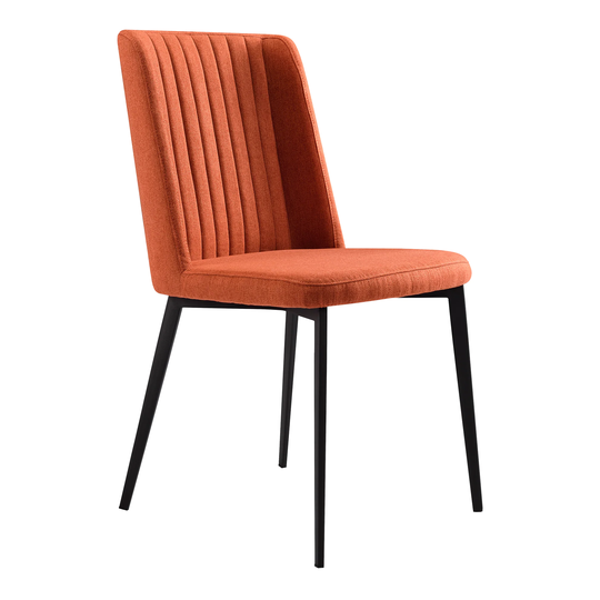 Armen Living Maine Contemporary/Modern Polyester/Polyester Blend Upholstered Side Chair (Wood Frame) in Orange | LCMNSIOR