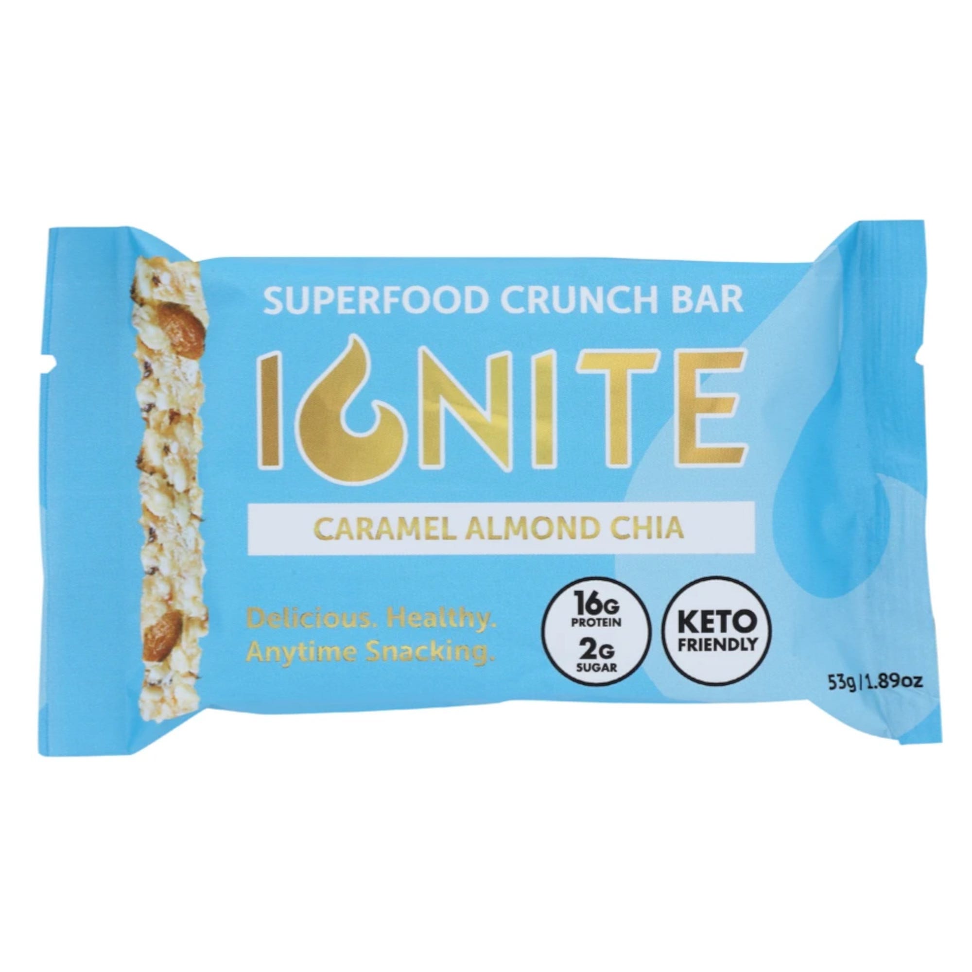 Ignite Superfood Bar, Caramel Almond Chia, 1.89 oz - 4 ct