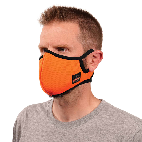 Ergodyne Reusable Cotton Polyester Blend Not Rated Large/X Large All- Purpose Face Mask in Orange | 48828