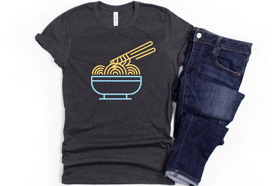 Neon Noodles Shirt | Tank Top V-Neck Long Sleeve Sweatshirt Hoodie Kids Baby Art, Ramen Noodles, Foodie Gift, Pasta