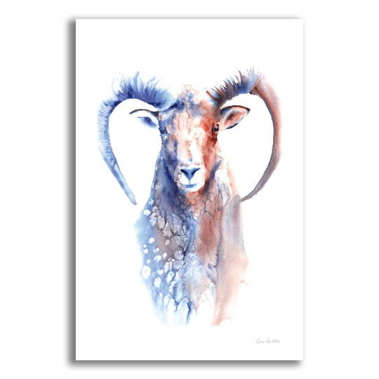 Acrylic Glass Wall Art "Copper & Blue Ram' By Alan Majchrowicz
