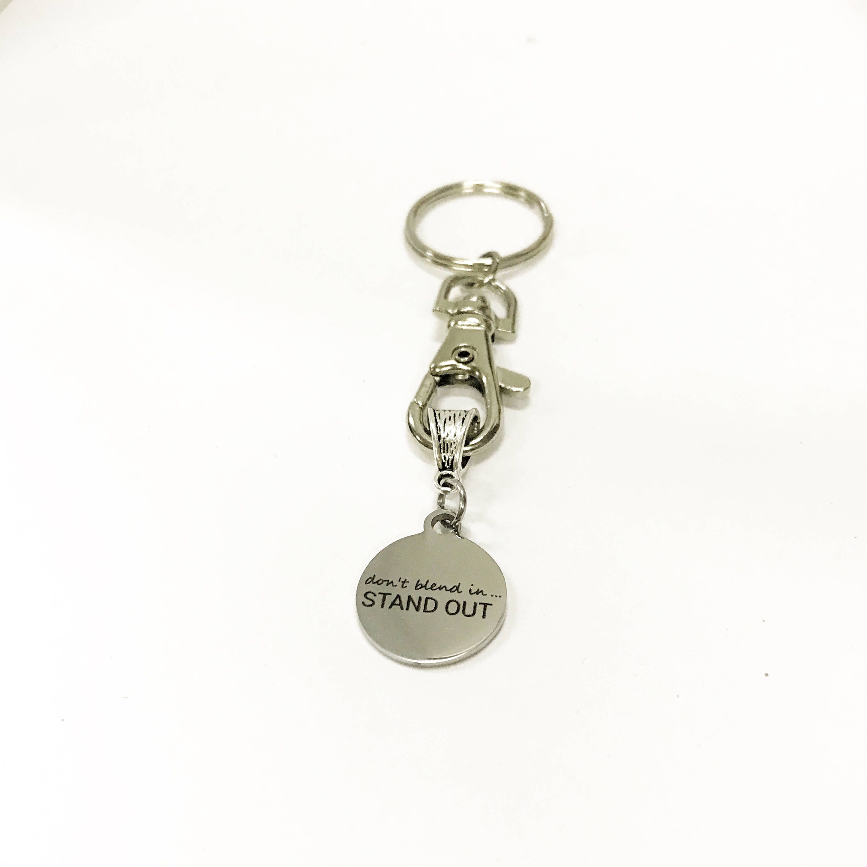 Don't Blend in Stand Out Keychain, Encouragement Gift, Individuality Gift For Her, Direct Sales Team Gifts, Encouraging Uniqueness