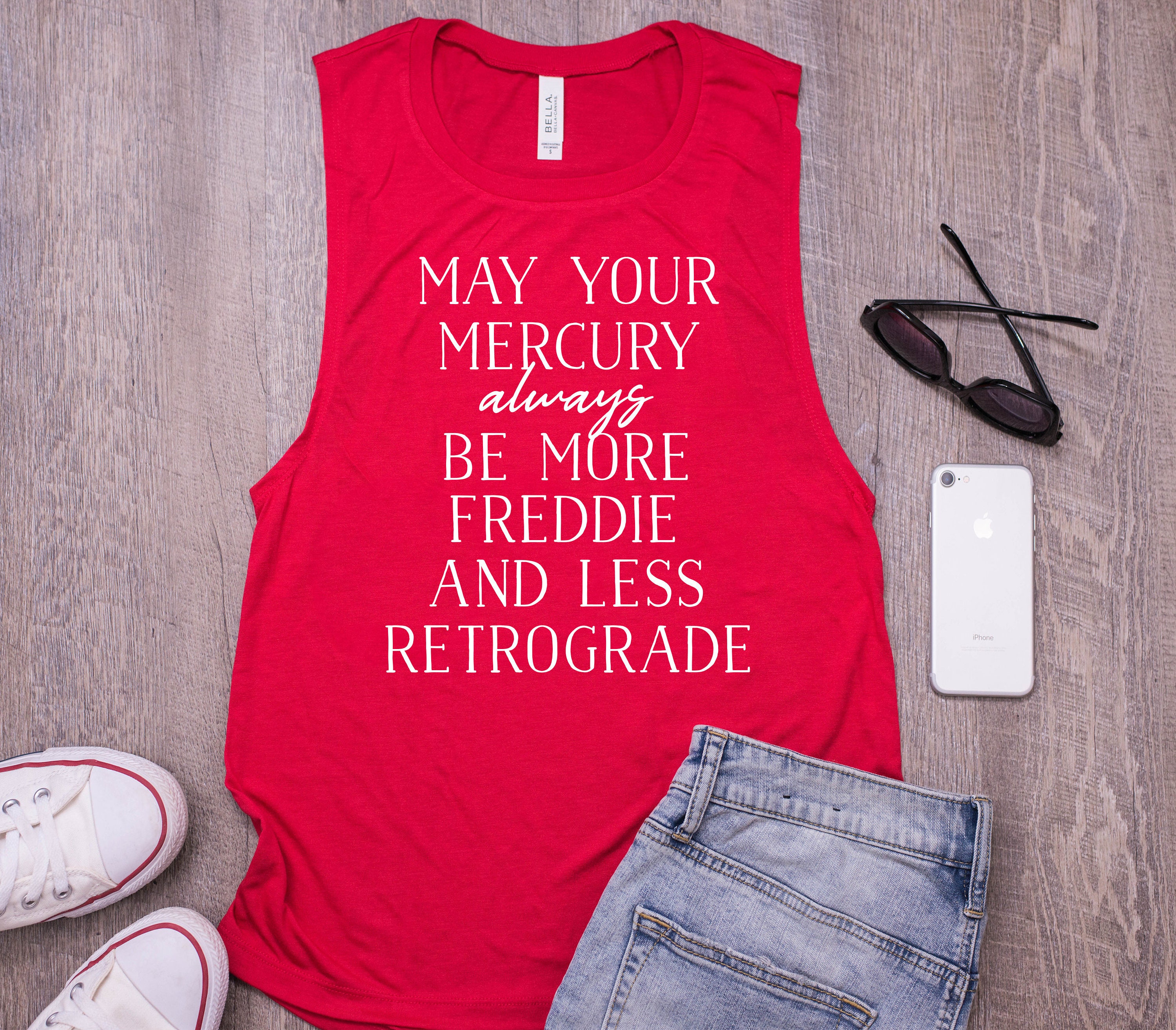 Mercury Retrograde Freddie Astrology Womens Tank Top Gift For Friend Mom Christmas