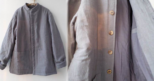 112-Men's Heavy Weight Linen Cotton Blend Padding Jacket, Modified Tang Suit, Chinese Costume, Made To Order