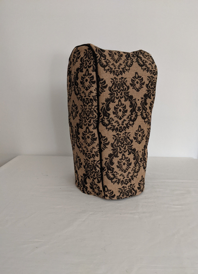 Black Damask Burlap Blender Cover
