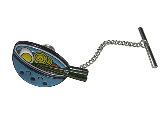 Colorful Happy Ramen Noodle Bowl Tie Tack
