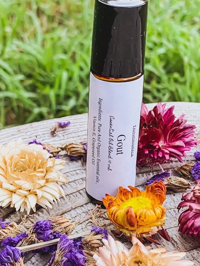 Gout Essential Oil Rollerbottle Blend 10Ml, Oils, Therapeutic, All Natural, Self Care, Personal Care, Gifts