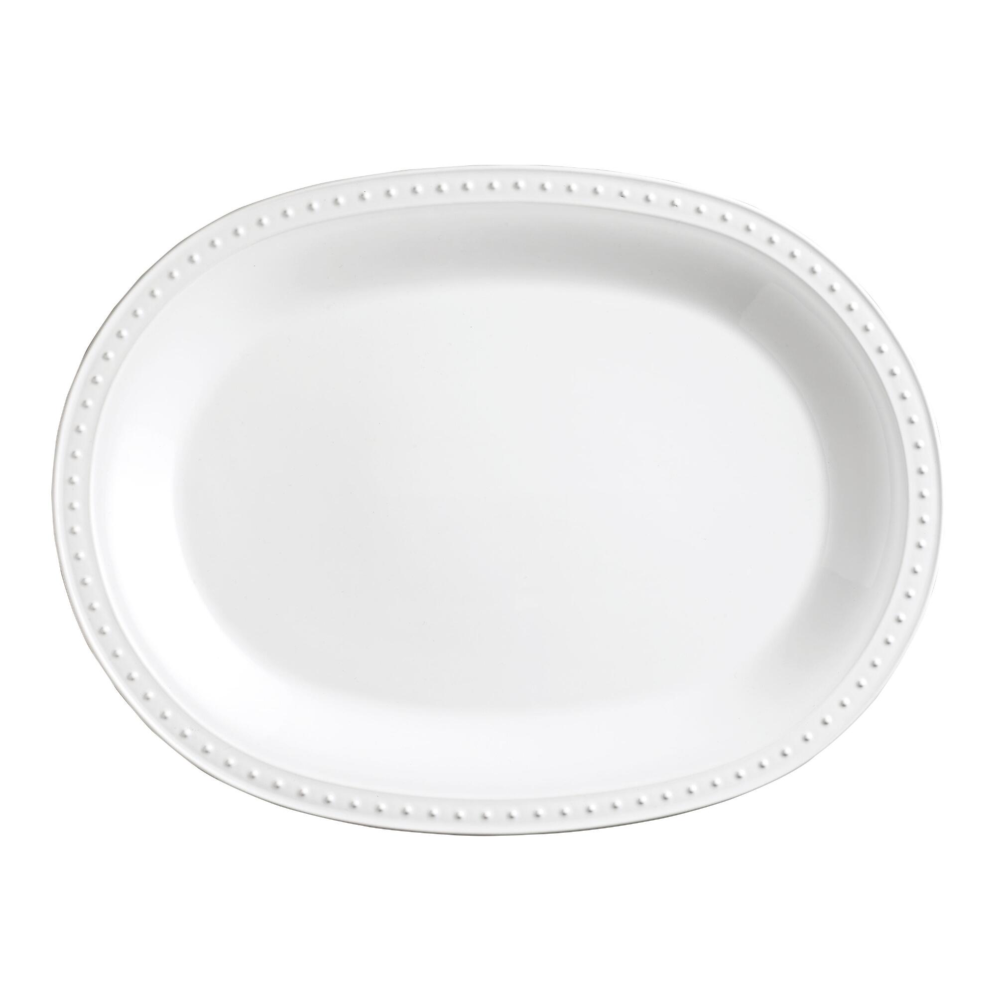 White Nantucket Serving Platter - Earthenware by World Market