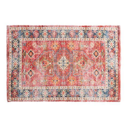 Multicolor Persian Style Rug Print Alaina Bath Mat - Cotton by World Market